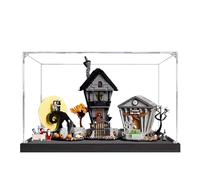 Scatola in acrilico antipolvere compatibile con Lego 21351 The Nightmare Before Christmas, scatola antipolvere, scatola portaoggetti (solo scatola da esposizione) (nero, 2 mm)