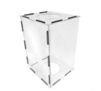 Scatola antipolvere per levigatura e incisione, cappuccio trasparente in acrilico con 2 fori, copertura antipolvere rimovibile per utensili elettrici (200 x 180 x 300 mm) (200 x 180 x 300 mm)