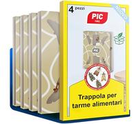 Scatola Antitarme Alimentari PIC - 2x2 Trappole farfalline Alimentari, Trappola inodore per tarme Alimentari con Protezione Adesiva e Anti farfalline del Cibo per farfalline dispensa
