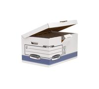 Scatola archivio Bankers Box System - con coperchio a ribalta - 37,8 x 29,3 x 54