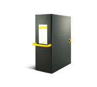 Scatola archivio Big Next - dorso 12 cm - 25 x 35 cm - nero/giallo - Sei Rota