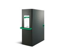 Scatola archivio Big Next - dorso 12 cm - 25 x 35 cm - nero/verde - Sei Rota
