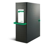Scatola archivio Big Next - dorso 12 cm - 25x35 cm - nero/verde - Sei Rota