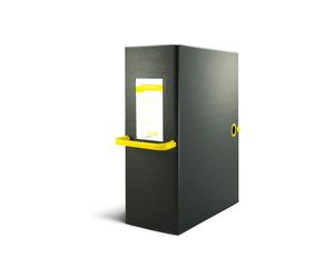 Scatola archivio Big Next - dorso 20 cm - 25 x 35 cm - nero/giallo - Sei Rota