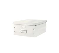 Leitz Click & Store WOW Scatola Archivio Grande, per Riporre e Trasportare Documenti A3 e Oggetti di Grandi Dimensioni, Adatta a Casa e Ufficio, Bianco, 60454001