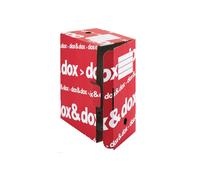Scatola archivio Dox&Dox - 17 x 35 x 25 cm - bianco e rosso - Esselte Dox