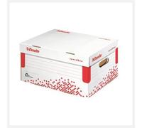 Scatola archivio Esselte SPEEDBOX con coperchio integrato bianco/rosso 25,2x19,3