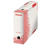 Scatola archivio Speedbox - dorso 8 cm - 35x25 cm - bianco e rosso - Esselte