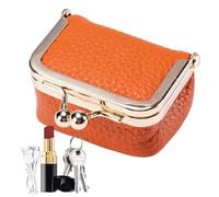 Scatola Argento con Chiave - Donne Coin Keep Portafogli | Cambiare Le Parti di Borsa Supporto | Borsa Soldi Tasca | Soft Coin Purse Souch Car Key Clee Case Wallet Organizzatore con Bacio Lock