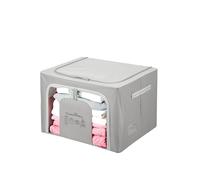 Scatola armadio 50x40x33 cm doppia cerniera e scritta grigio