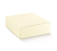 Scatola Astuccio bomboniera 20x20x10 cm Seta Avorio