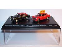 Scatola Atlas Duo 2 IN Metallo Uh Peugeot 404 Berlina Taxi 1962 + Circo 1966 Ho