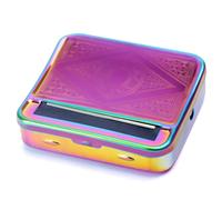 Scatola automatica per arrotolare sigarette, scatola metallica portatile per arrotolare tabacco, rullo per fumare e custodia (multicolore)