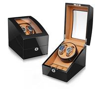 Scatola Automatico Per 2+3 Orologi Carica Orologio La Rotazione Si Ferma Quando Si Apre Il Coperchio Morbido Cuscinetto Per Orologio Esterno In Pelle Premium 5 Modalità Di Rotazione (Color : A)