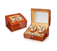 Scatola Automatico Per 4+6 Orologi Automatici Watch Winder Con Motore Giapponese Ultra-silenzioso Rotazione Si Ferma All'apertura Della Porta