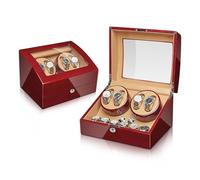Scatola Automatico Per 4+6 Orologi Automatici Watch Winder Con Motore Giapponese Ultra-silenzioso Rotazione Si Ferma All'apertura Della Porta