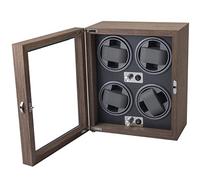 Scatola avvolgitore for orologio automatico for orologi Rotatore Supporto for motore Cassa in legno for for esposizione di lusso Grande capacità(Szary)