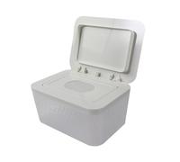 scatola bagnata, Dispenser di salviette trasparenti ricaricabili multicolori con coperchio sigillante facile da aprire e chiudere(White)