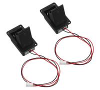 Scatola Batteria per Chitarra 9V 2 Pezzi Connettore a 2 Pin | Contatti e Filo Incluso, Plastica Nera Design Aperto, per Chitarra Elettrica e Uso sul Palco
