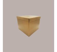 Scatola Baule + Coperchio Carta Oro 300x300x240 mm 2 pezzi