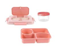 Scatola Bentos divisa in microonde con coperchio a prova di perdite, set di utensili per zuppa, set di utensili per uso quotidiano, adatta al microonde, per conservare alimenti con coperchio ermetico