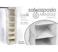 SCATOLA BIANCHERIA PIEGHEVOLE 6 RIPIANI DECORO CUORI 3030120 CM BET-688942