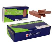 Scatola Bismark da 1000 Graffe Metalliche di Alta Qualit Modello 22/6 - Placcato Rame - Colore Rame NEW