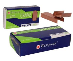 Scatola Bismark da 1000 Graffe Metalliche di Alta Qualit Modello 22/6 - Placcato Rame - Colore Rame NEW