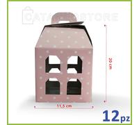 SCATOLA BOMBONIERA STOCK CONFEZIONE PORTA CONFETTI PER VARI EVENTI POIS 12 PZ