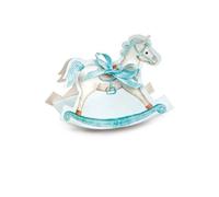 Scatola bomboniera Tipo Cavallo a Dondolo Celeste 12 x 3,5 x h 9 Confezione 10 pz Art 16957