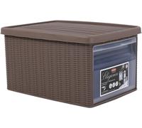 Scatola box armadio contenitore multiuso organizer TORTORA apertura frontale tra