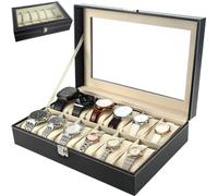 Scatola Box Cofanetto Con Vetrina Porta Orologi Posti per Orologio Custodia