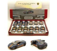 SCATOLA BOX DA 12 MODELLINI LAMBORGHINI HURACAN LP 610-4 AVIO KINSMART IN METALL