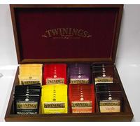 SCATOLA BOX REGALO IN LEGNO TÈ TWININGS ASSORTITI BREAKFAST GREY CEYLON 80 b