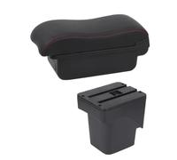 Scatola Bracciolo Auto Bracciolo Centrale Scatola Di Immagazzinaggio Della Console Per Ford Per Focus 2 MK2 2005-2010 2011(B2 Red Line)