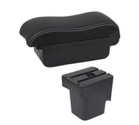 Scatola Bracciolo Auto Bracciolo Centrale Scatola Di Immagazzinaggio Della Console Per Ford Per Focus 2 MK2 2005-2010 2011(B2 White Line)