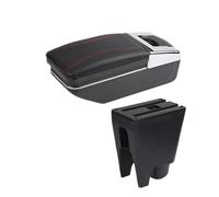 Scatola Bracciolo Auto Bracciolo Scatola Portaoggetti Accessori Auto Interni Per Citroen C1 Vano portaoggetti nel bracciolo(Una linea rossa Nessuna USB)