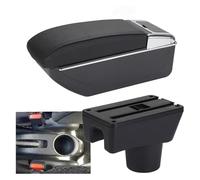 Scatola Bracciolo Auto Per Attrage Per Mirage Per Space Star Per Dodge Per Attitude Scatola Portaoggetti Per Braccioli Organizer Per Console Centrale(B-black Line 7usb)