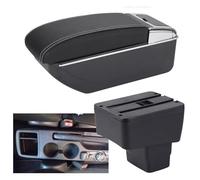 Scatola Bracciolo Auto Per MAZDA CX-3 Per Mazda 2 Per Skyactiv Per Versione Scatola Portaoggetti Per Braccioli Organizer Per Console Centrale(D-black White No Usb)