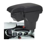 Scatola bracciolo auto Per Nissan Per Juke Per Infiniti ESQ 2010-2019 Parti Del Contenitore Interno Scatola Portaoggetti USB Bracciolo(B3 White Line Corium)