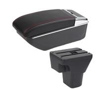 Scatola Bracciolo Per Auto Scatola Portaoggetti Centrale Parti Interne Con Accessori USB Per Hyundai Per Accent Per Verna BLNETU(B1 red line NO USB)