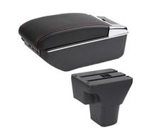 Scatola Bracciolo Per Auto Scatola Portaoggetti Centrale Parti Interne Con Accessori USB Per Hyundai Per Accent Per Verna BLNETU(C1 red line 7USB)