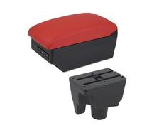Scatola Bracciolo Per Auto Scatola Portaoggetti Centrale Retrofit Accessori Interni USB Per Toyota Per Aqua Per Prius C BLNETU(C4 red 7USB)