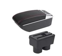 Scatola Bracciolo per Avanza per Rush Box Bracciolo Auto Scatola Portaoggetti Interni Accessori Retrofit Dedicati(B Red Line No USB)