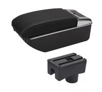 Scatola Bracciolo Per Chery A13 Per Very Per Celer Per Fulwin 2 2008-2012 Bracciolo Centrale Auto Contenitore Contenuti Con Portabicchieri Posacenere Bracciolo Auto Portaoggetti(D-Black white line)