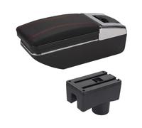 Scatola Bracciolo Per Chery A13 Per Very Per Celer Per Fulwin 2 2008-2012 Bracciolo Centrale Auto Contenitore Contenuti Con Portabicchieri Posacenere Bracciolo Auto Portaoggetti(A-Black red line)