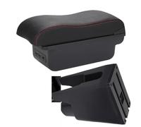 Scatola Bracciolo Per Citroen C1 Bracciolo Accessori Auto Negozio Scatola Dettaglio Interni Semplice Installazione Bracciolo Scatola Poggiabraccio Vano(B1 Black red 3USB)