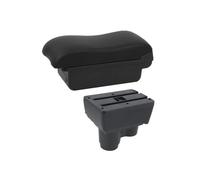 Scatola Bracciolo Per Dacia Per Duster 2019-2024 Bracciolo Centrale Console Decorazione Accessori Pelle(A2 Black white NOUSB)