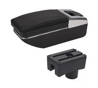 Scatola Bracciolo Per Ford Per FOCUS MK1 Bracciolo Centrale Scatola Portaoggetti Contenitore Bracciolo Sedile Portabicchieri Posacenere Interfaccia Bracciolo Auto Portaoggetti(A-Black black line)