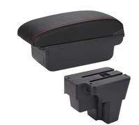 Scatola Bracciolo Per KIA Per RIO Per STONIC Per Cerato 2015-2022 Bracciolo Auto Europa Sud Parti Retrofit Scatola Immagazzinaggio Accessori Scatola Bracciolo Auto Portaoggetti(C1 Black red NO USB)